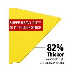 Medical Arts Press Heavy-Duty End Tab File Folder, Straight Cut, Letter-Size, Yellow, 40/Box (S-09459-YLW)