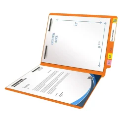 Medical Arts Press Heavy-Duty End Tab File Folder, Straight Cut, Letter-Size, Orange, 40/Box (S-09459-ORG)