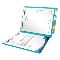 Medical Arts Press Heavy-Duty End Tab File Folder, Straight Cut, Letter Size, Light Blue, 40/Box (S-09459-LBL)