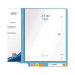 Medical Arts Press Heavy-Duty End Tab File Folder, Straight Cut, Letter-Size, Blue, 40/Box (S-09458-DBL)