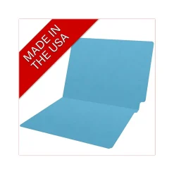 Medical Arts Press Heavy-Duty End Tab File Folder, Straight Cut, Letter-Size, Blue, 40/Box (S-09458-DBL)
