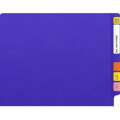 Medical Arts Press Heavy-Duty End Tab File Folder, Straight Cut, Letter-Size, Purple, 40/Box (S-09458-PRP)