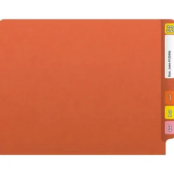 Medical Arts Press Reinforced End Tab File Folder, Straight Cut, Letter-Size, Orange, 250/Carton (S-01502-ORG-B)