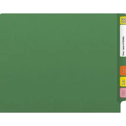 Medical Arts Press Reinforced End Tab File Folder, Straight Cut, Letter-Size, Green, 50/Box (S-01501-GRN)