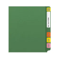 Medical Arts Press Reinforced End Tab File Folder, Straight Cut, Letter-Size, Green, 50/Box (S-01501-GRN)