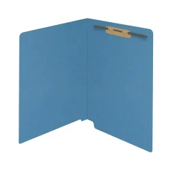 Medical Arts Press Reinforced End Tab File Folder, Straight Cut, Letter Size, Blue, 50/Box (S-01501-BLU)