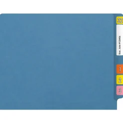 Medical Arts Press Reinforced End Tab File Folder, Straight Cut, Letter Size, Blue, 50/Box (S-01501-BLU)