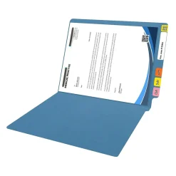 Medical Arts Press Reinforced End Tab File Folder, Straight Cut, Letter Size, Blue, 50/Box (S-01501-BLU)