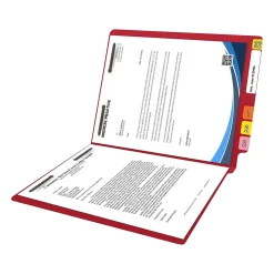 Medical Arts Press Reinforced End Tab File Folder, Straight Cut, Letter-Size, Red, 250/Carton (S-01502-RED-B)