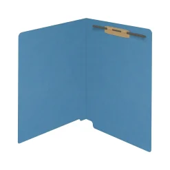 Medical Arts Press Reinforced End Tab File Folder, Straight Cut, Letter-Size, Blue, 50/Box (S-01601-BLU)