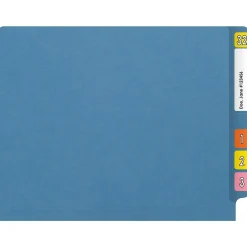 Medical Arts Press Reinforced End Tab File Folder, Straight Cut, Letter-Size, Blue, 50/Box (S-01601-BLU)