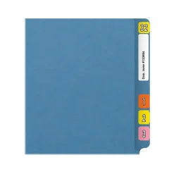 Medical Arts Press Reinforced End Tab File Folder, Straight Cut, Letter-Size, Blue, 50/Box (S-01601-BLU)