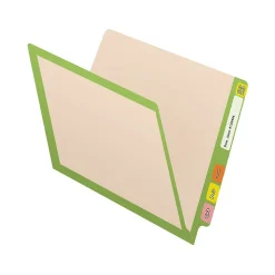 Medical Arts Press Reinforced End Tab File Folder, Straight-Cut, Letter Size, Manila/Green, 50/Box (S-09473-GRN)