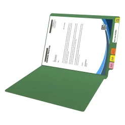 Medical Arts Press Reinforced End Tab File Folder, Straight Cut, Letter-Size, Green, 50/Box (S-01601-GRN)