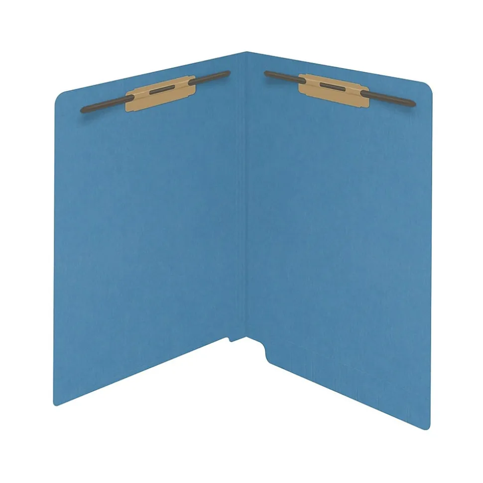 Medical Arts Press Reinforced End Tab File Folder, Straight Cut, Letter-Size, Blue, 250/Carton (S-01502-BLU-B)