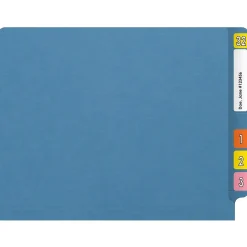 Medical Arts Press Reinforced End Tab File Folder, Straight Cut, Letter-Size, Blue, 250/Carton (S-01502-BLU-B)