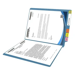 Medical Arts Press Reinforced End Tab File Folder, Straight Cut, Letter-Size, Blue, 50/Box (S-01602-BLU)