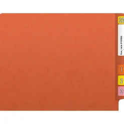 Medical Arts Press Reinforced End Tab File Folder, Straight Cut, Letter-Size, Orange, 50/Box (S-01501-ORG)