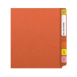 Medical Arts Press Reinforced End Tab File Folder, Straight Cut, Letter-Size, Orange, 50/Box (S-01501-ORG)