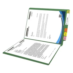 Medical Arts Press Reinforced End Tab File Folder, Straight Cut, Letter-Size, Green, 50/Box (S-01602-GRN)