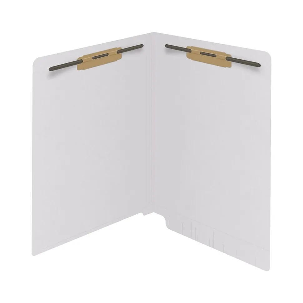 Medical Arts Press Reinforced End Tab File Folder, Straight Cut, Letter-Size, White, 50/Box (S-01602-WHT)