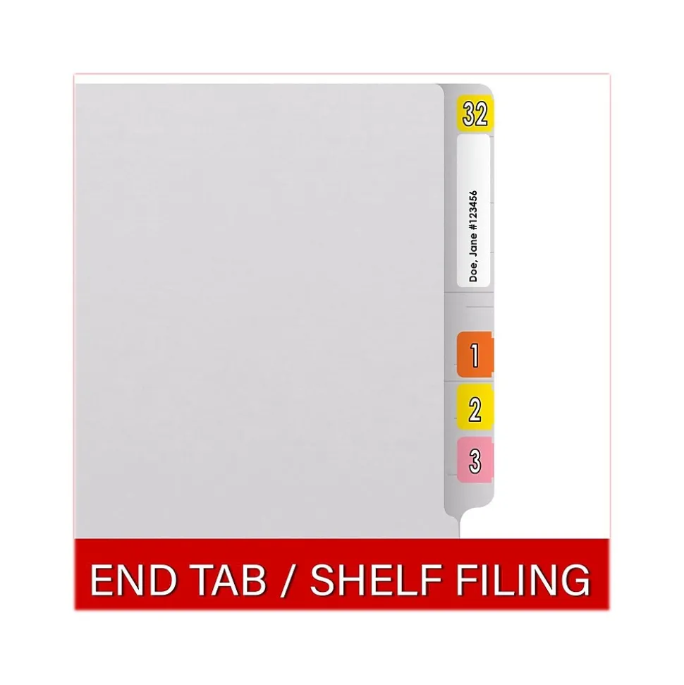Medical Arts Press Reinforced End Tab File Folder, Straight Cut, Letter-Size, White, 50/Box (S-01602-WHT)