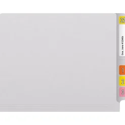Medical Arts Press Reinforced End Tab File Folder, Straight Cut, Letter-Size, White, 50/Box (S-01501-WHT)