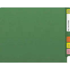 Medical Arts Press Reinforced End Tab File Folder, Straight Cut, Letter-Size, Green, 50/Box (S-01502-GRN)