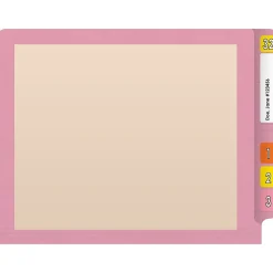 Medical Arts Press Reinforced End Tab File Folder, Straight-Cut, Letter Size, Manila/Violet, 50/Box (S-09473-PRP)