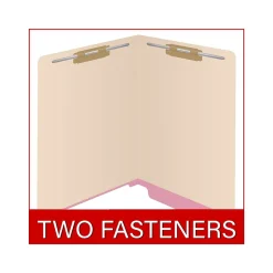 Medical Arts Press Reinforced End Tab File Folder, Straight-Cut, Letter Size, Manila/Violet, 50/Box (S-09473-PRP)