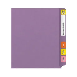Medical Arts Press Reinforced End Tab File Folder, Straight Cut, Letter-Size, Lavender, 50/Box (S-01501-LAV)