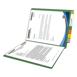Medical Arts Press Reinforced End Tab File Folder, Straight Cut, Letter-Size, Green, 250/Carton (S-01502-GRN-B)
