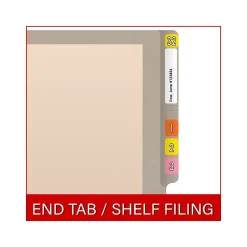 Medical Arts Press Reinforced End Tab File Folder, Straight-Cut, Letter Size, Manila/Gray, 50/Box (S-09473-GRY)