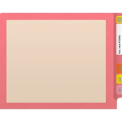 Medical Arts Press Reinforced End Tab File Folder, Straight-Cut, Letter Size, Manila/Pink, 50/Box (S-09473-PNK)