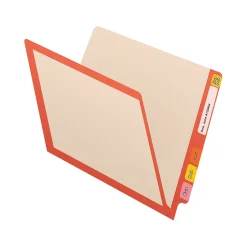 Medical Arts Press Reinforced End Tab File Folder, Straight-Cut, Letter Size, Manila/Orange, 50/Box (S-09473-ORG)