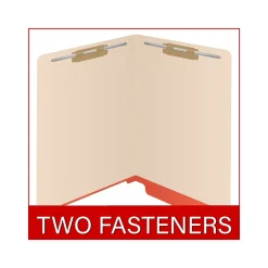 Medical Arts Press Reinforced End Tab File Folder, Straight-Cut, Letter Size, Manila/Orange, 50/Box (S-09473-ORG)