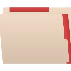 Medical Arts Press Reinforced Top Tab File Folder, Full-Cut, Letter Size, Manila/Red, 50/Box (S-09468-RED)