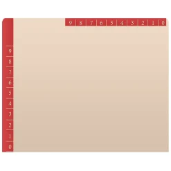 Medical Arts Press Reinforced Top Tab File Folder, Full-Cut, Letter Size, Manila/Red, 50/Box (S-09468-RED)