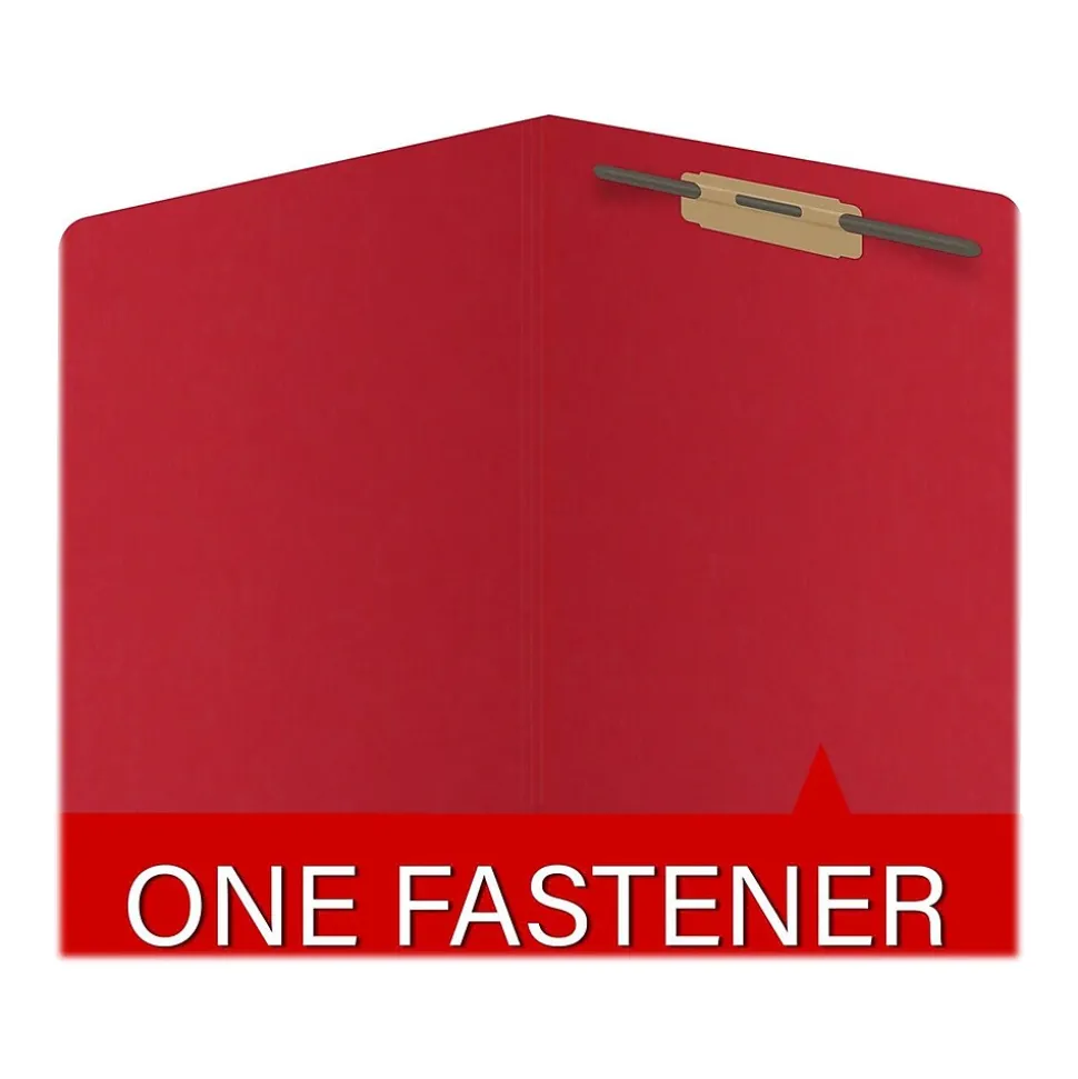 Medical Arts Press Reinforced End Tab File Folder, Straight Cut, Letter-Size, Red, 50/Box (S-01601-RED)