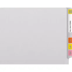 Medical Arts Press Reinforced End Tab File Folder, Straight Cut, Letter-Size, White, 250/Carton (S-01602-WHT-B)