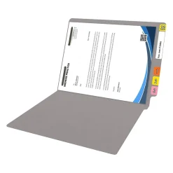 Medical Arts Press Reinforced End Tab File Folder, Straight Cut, Letter-Size, Gray, 50/Box (S-01601-GRY)