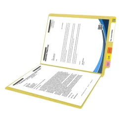 Medical Arts Press Reinforced End Tab File Folder, Straight Cut, Letter-Size, Yellow, 250/Carton (S-01602-YLW-B)