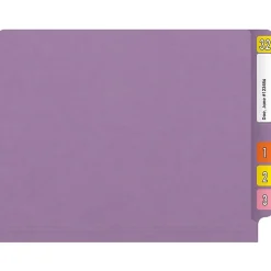 Medical Arts Press Reinforced End Tab File Folder, Straight Cut, Letter-Size, Lavender, 50/Box (S-01602-LAV)