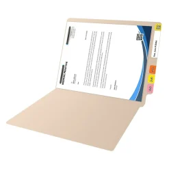 Medical Arts Press Reinforced End Tab File Folder, Straight Cut, Letter-Size, Manila, 50/Box (S-01314)