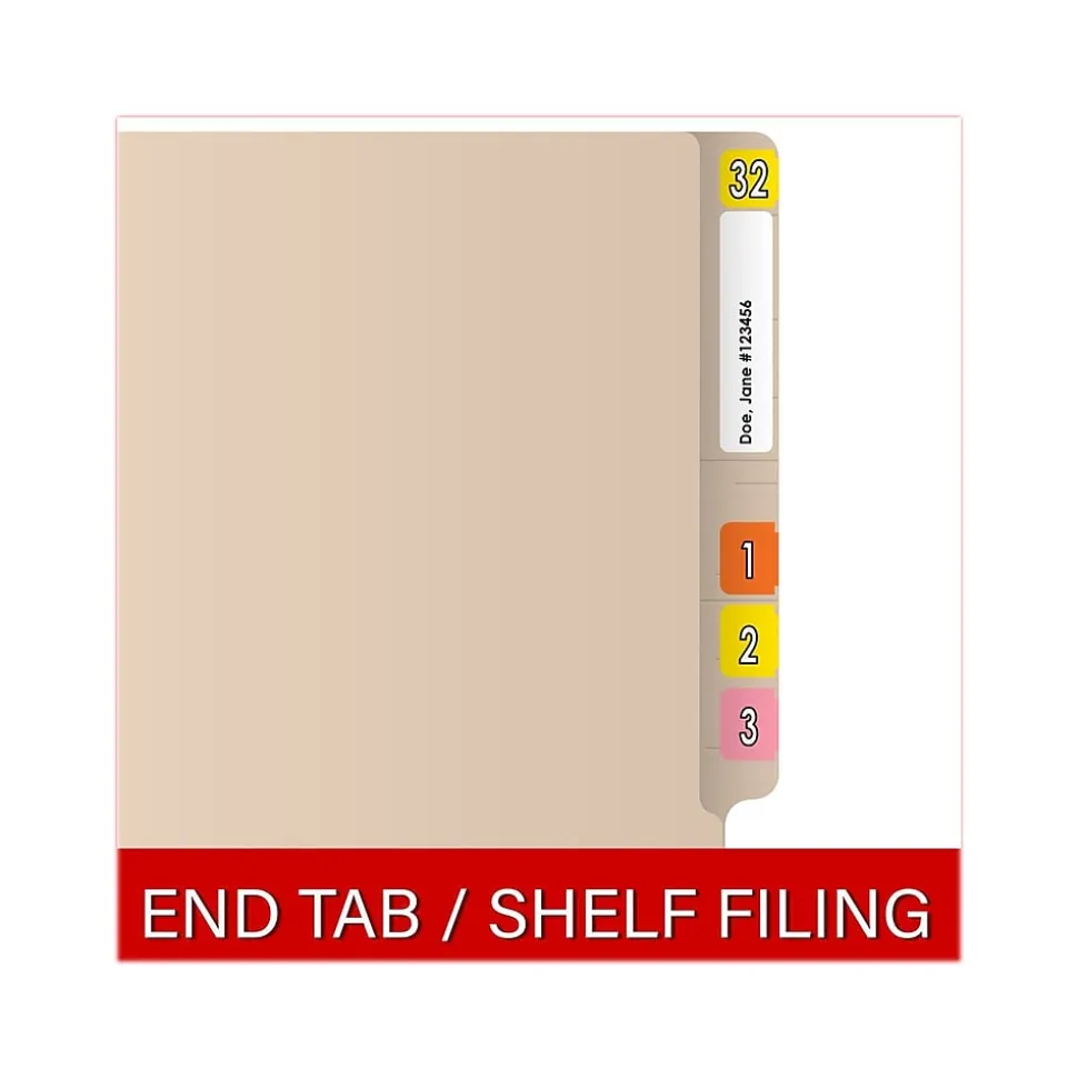 Medical Arts Press Reinforced End Tab File Folder, Straight Cut, Letter-Size, Manila, 50/Box (S-01314)
