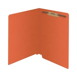 Medical Arts Press Reinforced End Tab File Folder, Straight Cut, Letter-Size, Orange, 50/Box (S-01601-ORG)