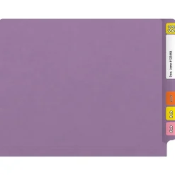 Medical Arts Press Reinforced End Tab File Folder, Straight Cut, Letter-Size, Lavender, 50/Box (S-01601-LAV)