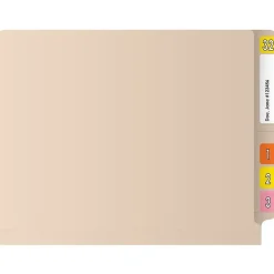 Medical Arts Press Reinforced End Tab File Folder, Straight Cut, Letter-Size, Manila, 50/Box (S-01324)
