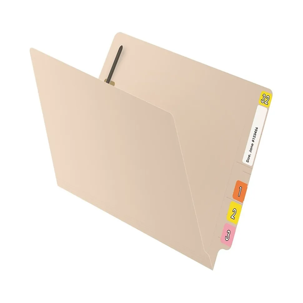Medical Arts Press Reinforced End Tab File Folder, Straight Cut, Letter-Size, Manila, 50/Box (S-01324)