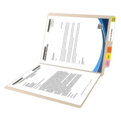 Medical Arts Press Reinforced End Tab File Folder, Straight Cut, Letter-Size, Manila, 50/Box (S-01324)